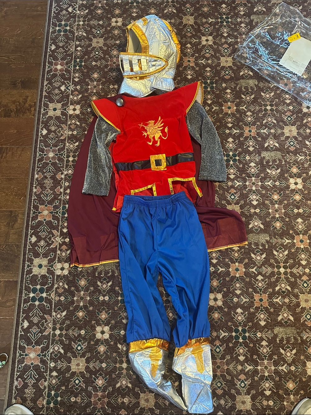 Kids Red & Blue Knight Costume S (5-7)